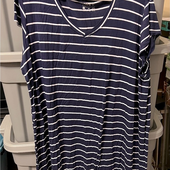 Marc New York (MNY) 3x navy and white short sleeve T-shirt dress - Picture 1 of 2